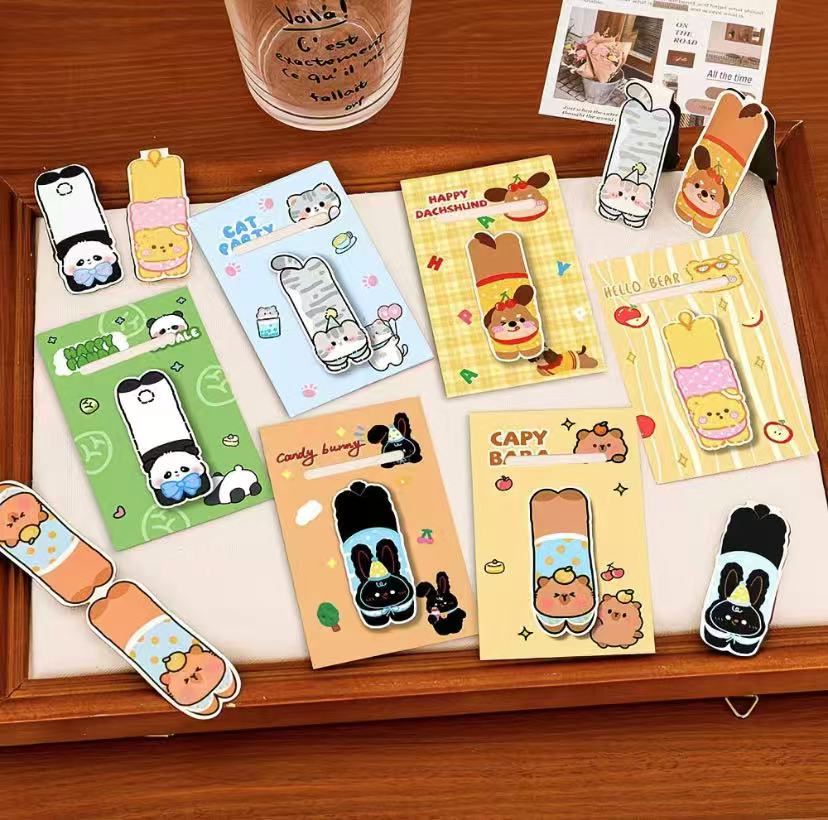 可爱趴趴动物磁性书签高中生奖励礼品大学生全班文具奖品